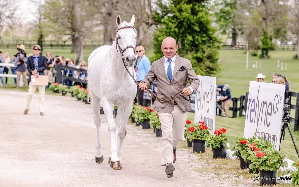 Joe Meyer presents Harbin for the CCI5* eventing at Defender Kentucky Three Day Event 2024 | An Eventful Life